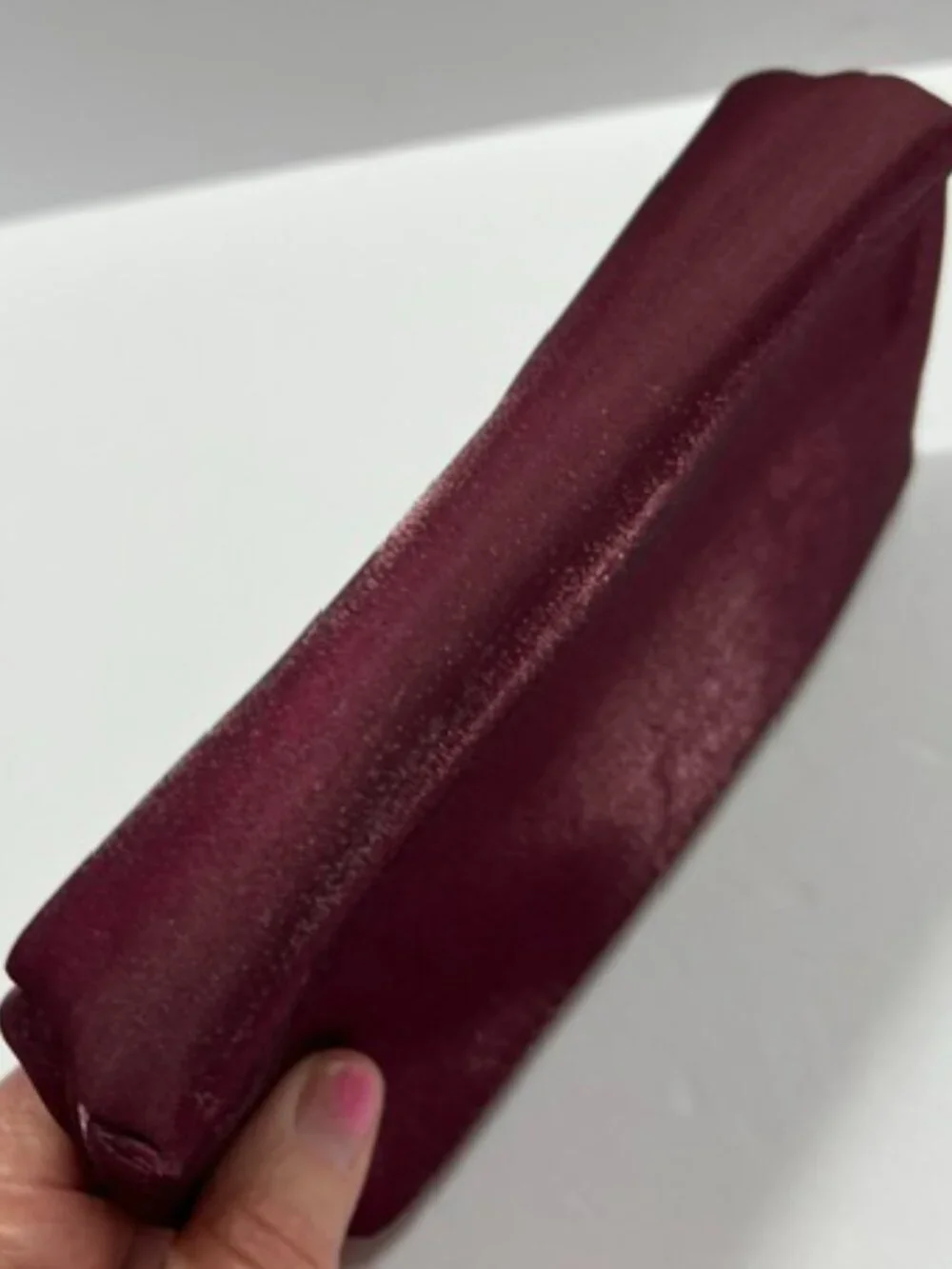 Allegro Pacific Cosmetics Bag in Burgandy EUC